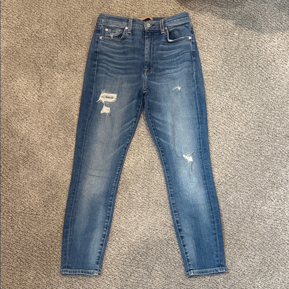 7 For All Mankind The High Waist Ankle Skinny sz 27